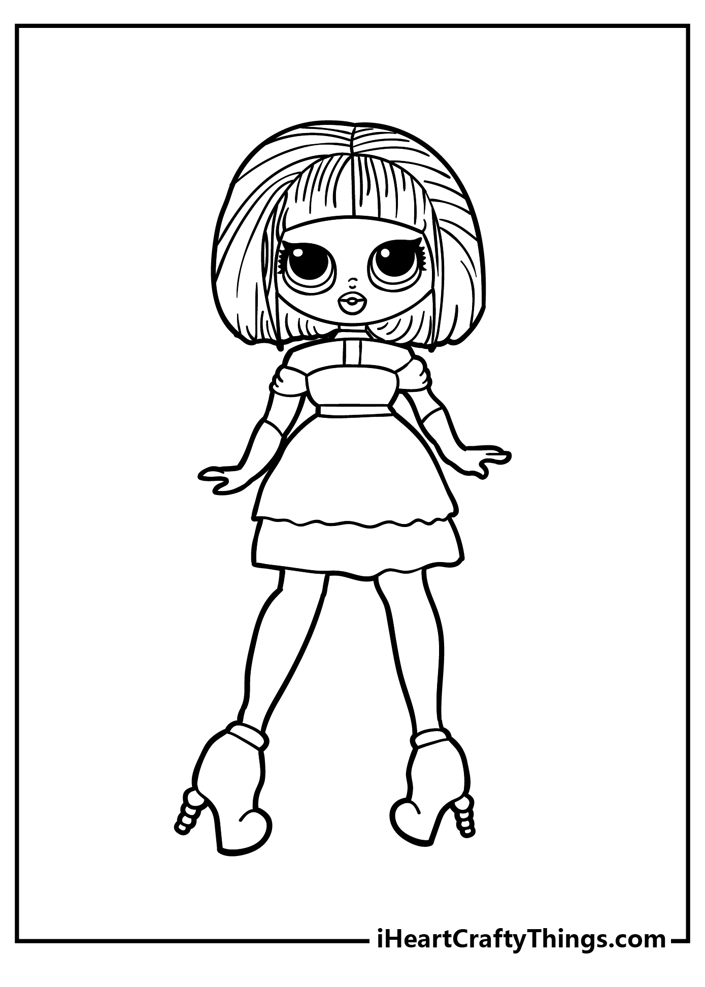 OMG Fashion LOL OMG Doll Coloring Pages - Free Printable Sheets