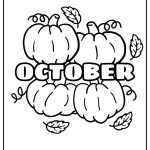 October Coloring Pages free printable