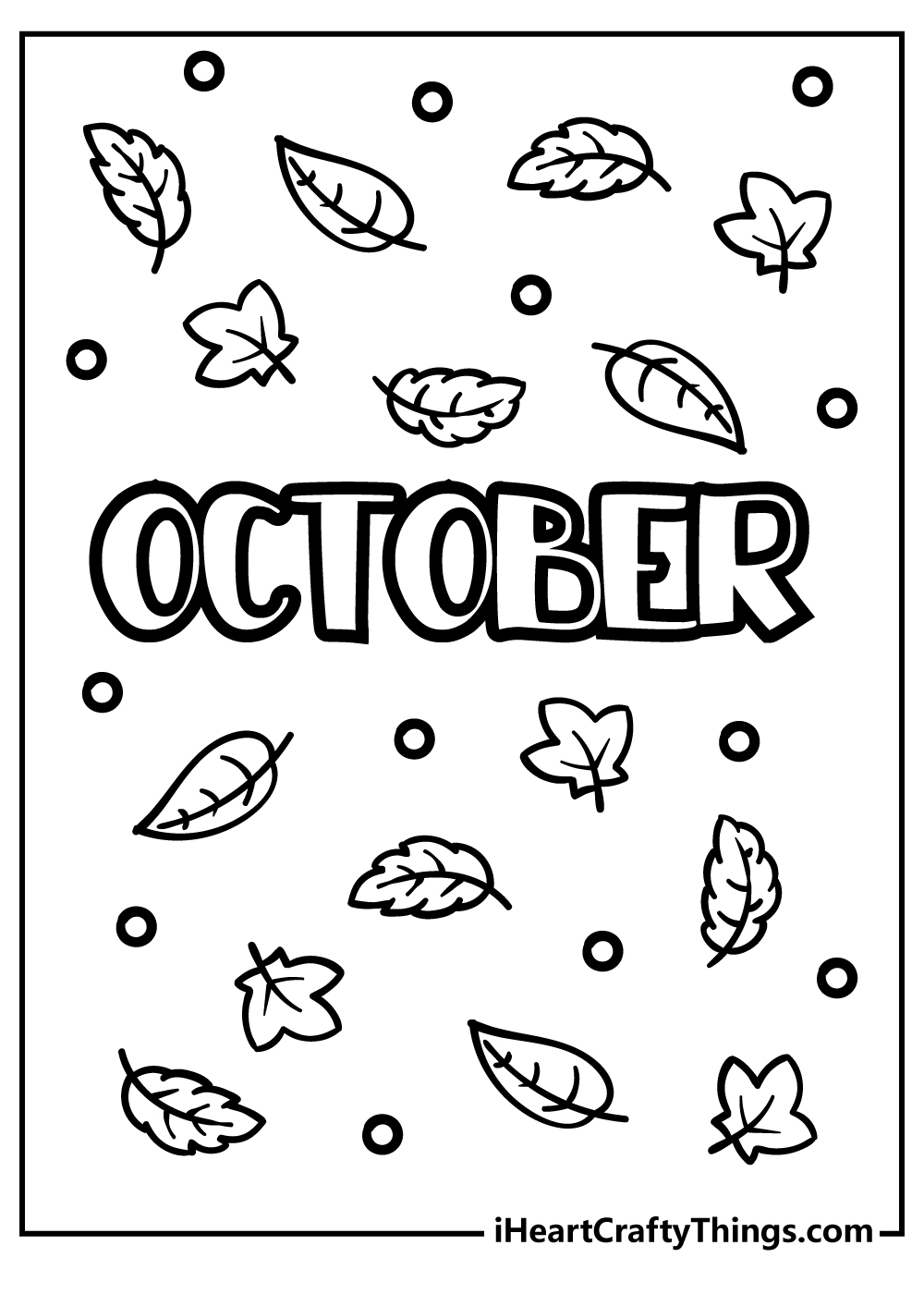 October Coloring Pages for preschoolers free printable