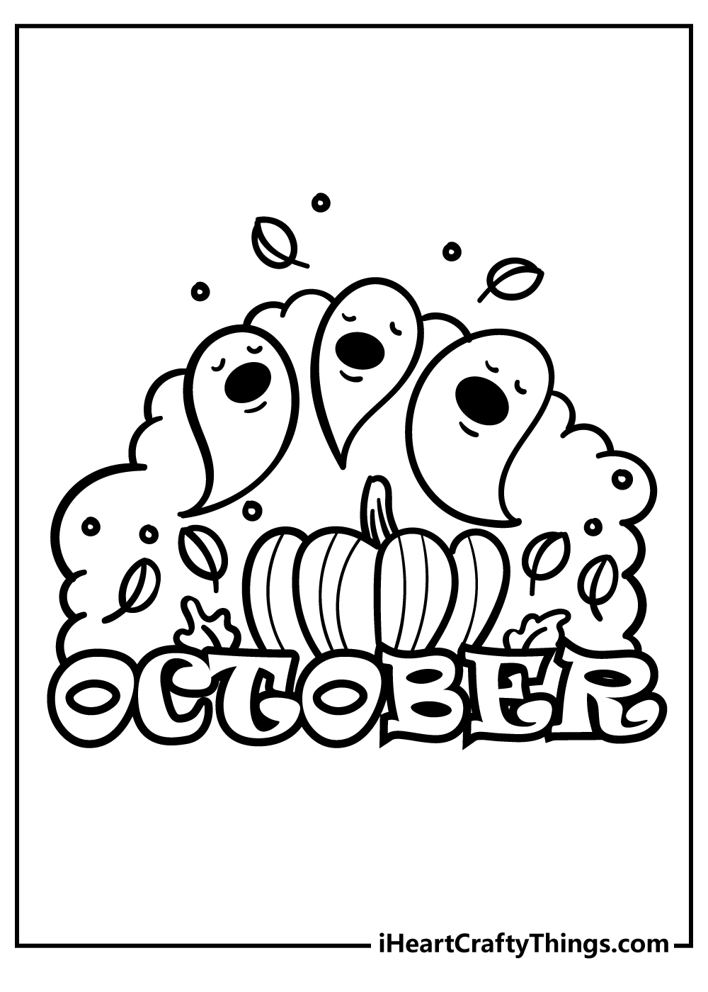 October Coloring Book free printable