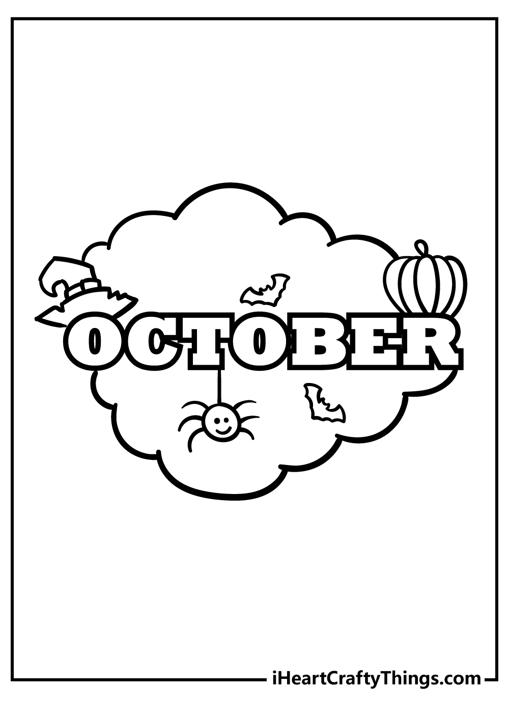 October Coloring Sheet for children free download