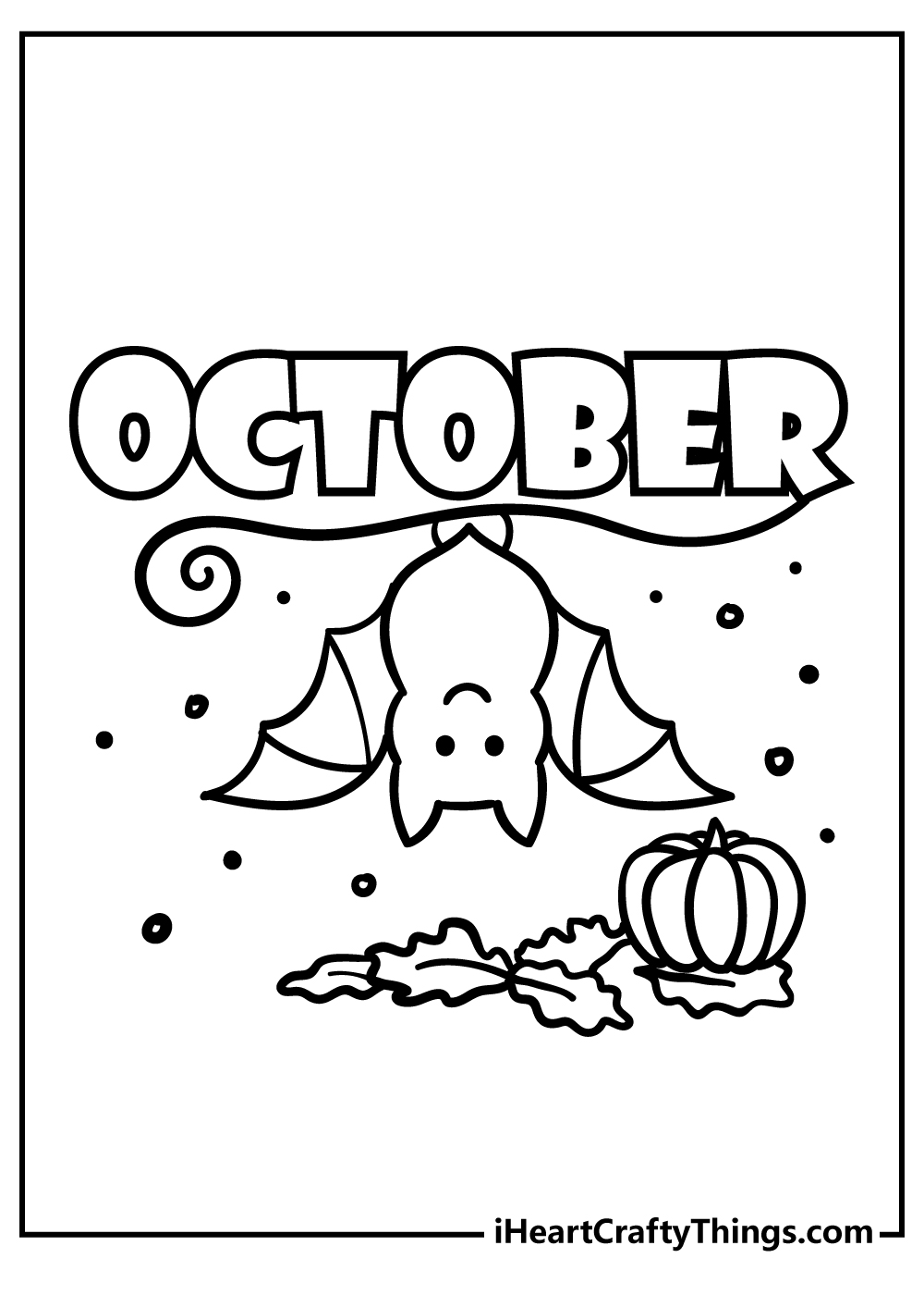 October Coloring Original Sheet for children free download