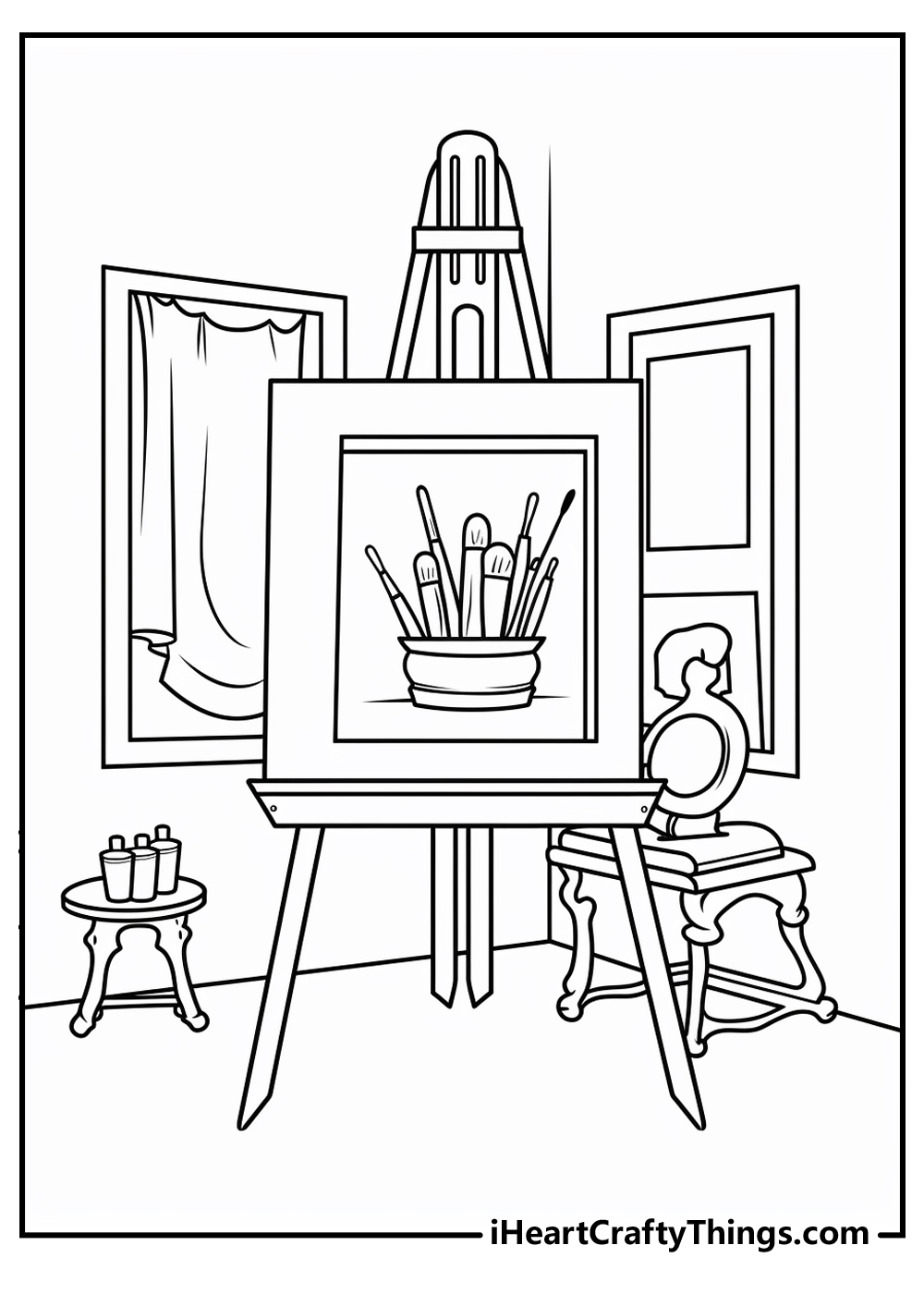 painting tool coloring page  Coloring pages, Painting tools, Painting