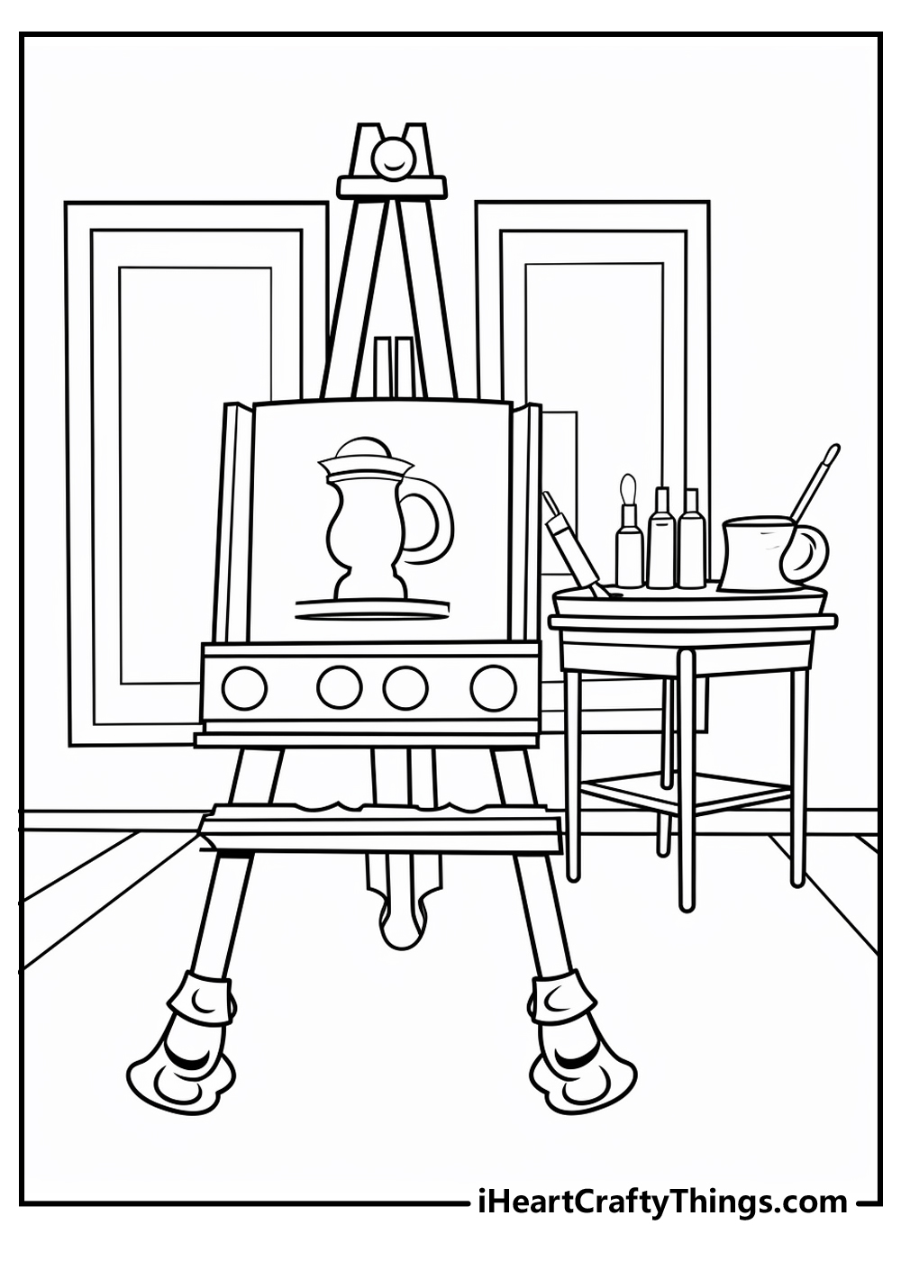 realistic painting coloring pages