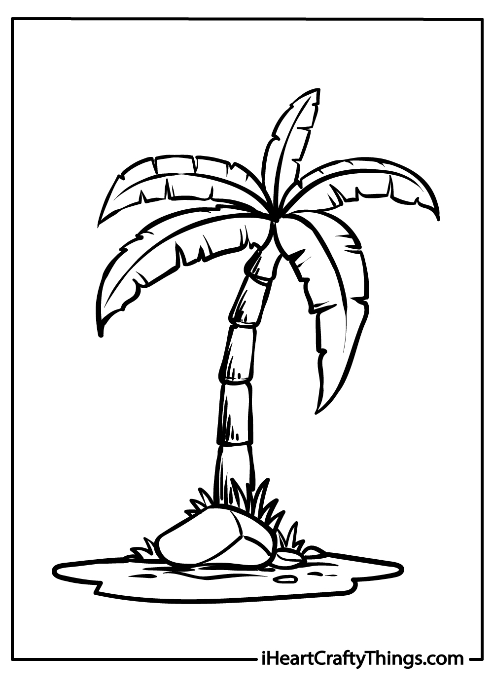 palm trees coloring printable