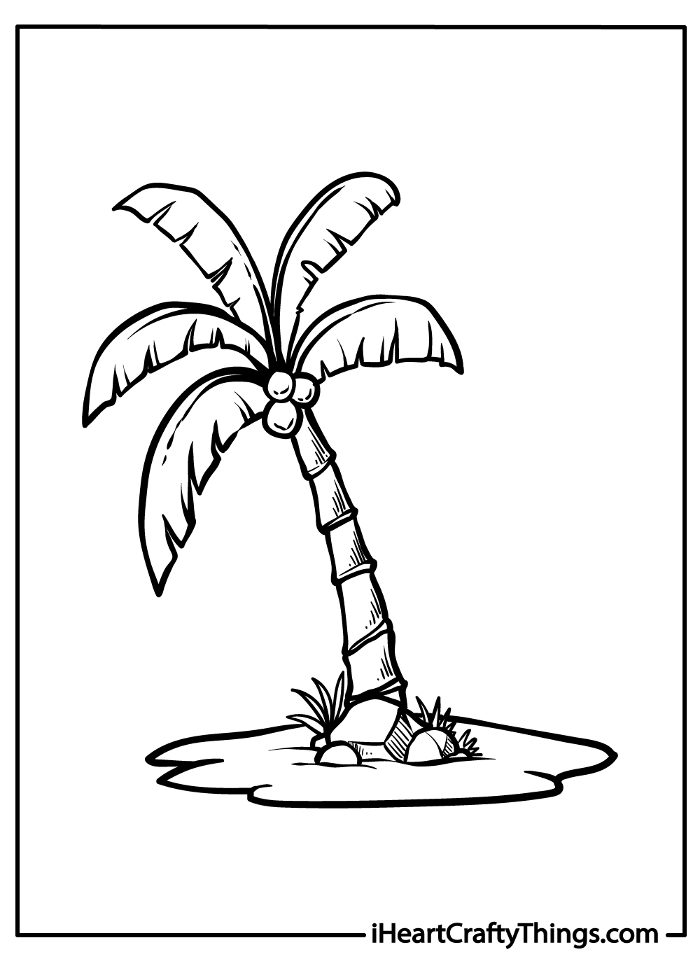 black-and-white palm trees coloring pages