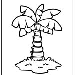 Palm Tree Coloring Pages free printable