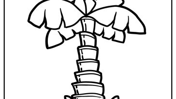 Palm Tree Coloring Pages free printable