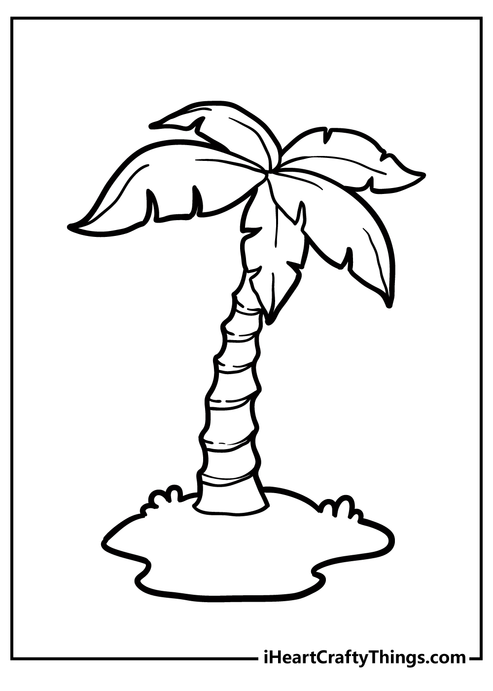 Palm Tree Coloring Book for kids free printable