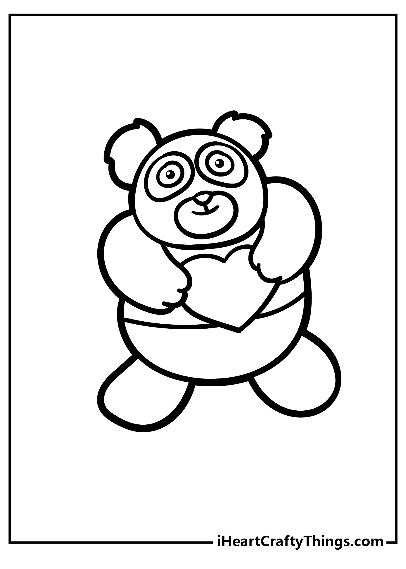Panda Coloring Sheet for children free download