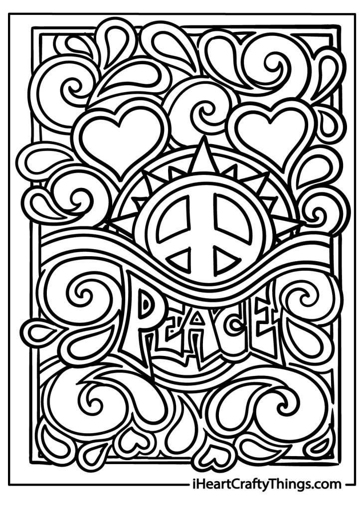 Peace Coloring Pages (100% Free Printables)