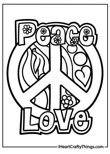 Peace Coloring Pages (100% Free Printables)