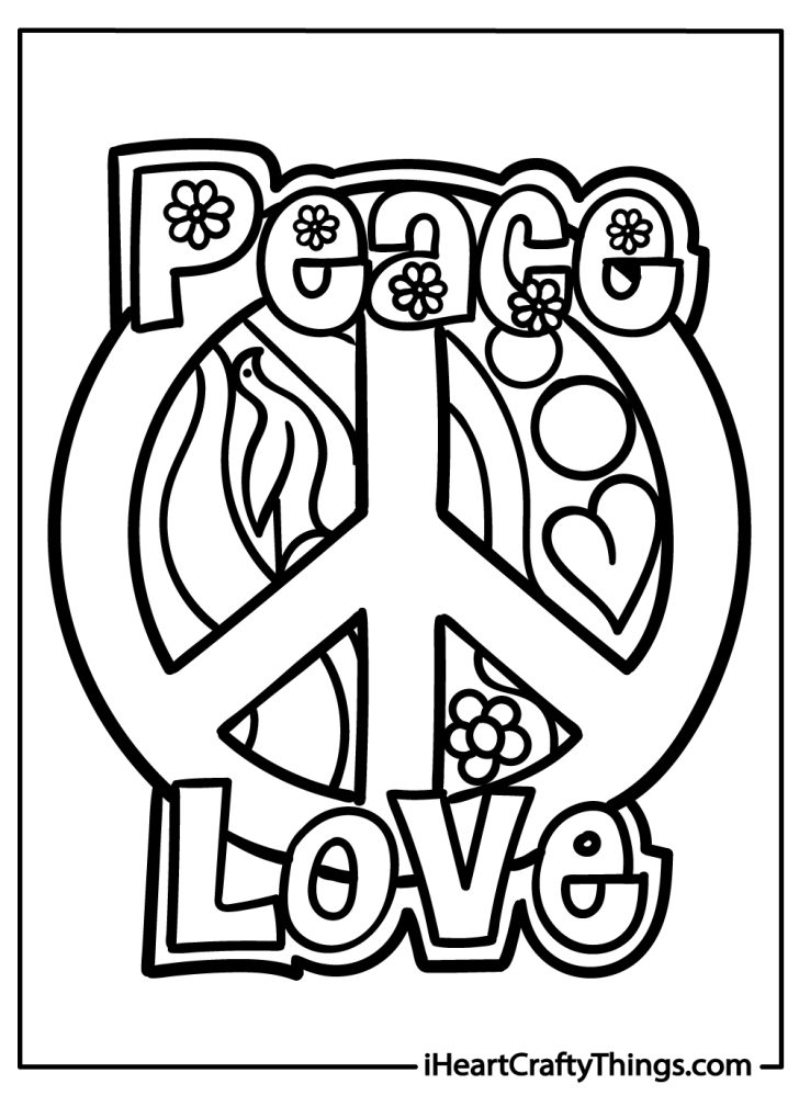 Peace Coloring Pages (100% Free Printables)