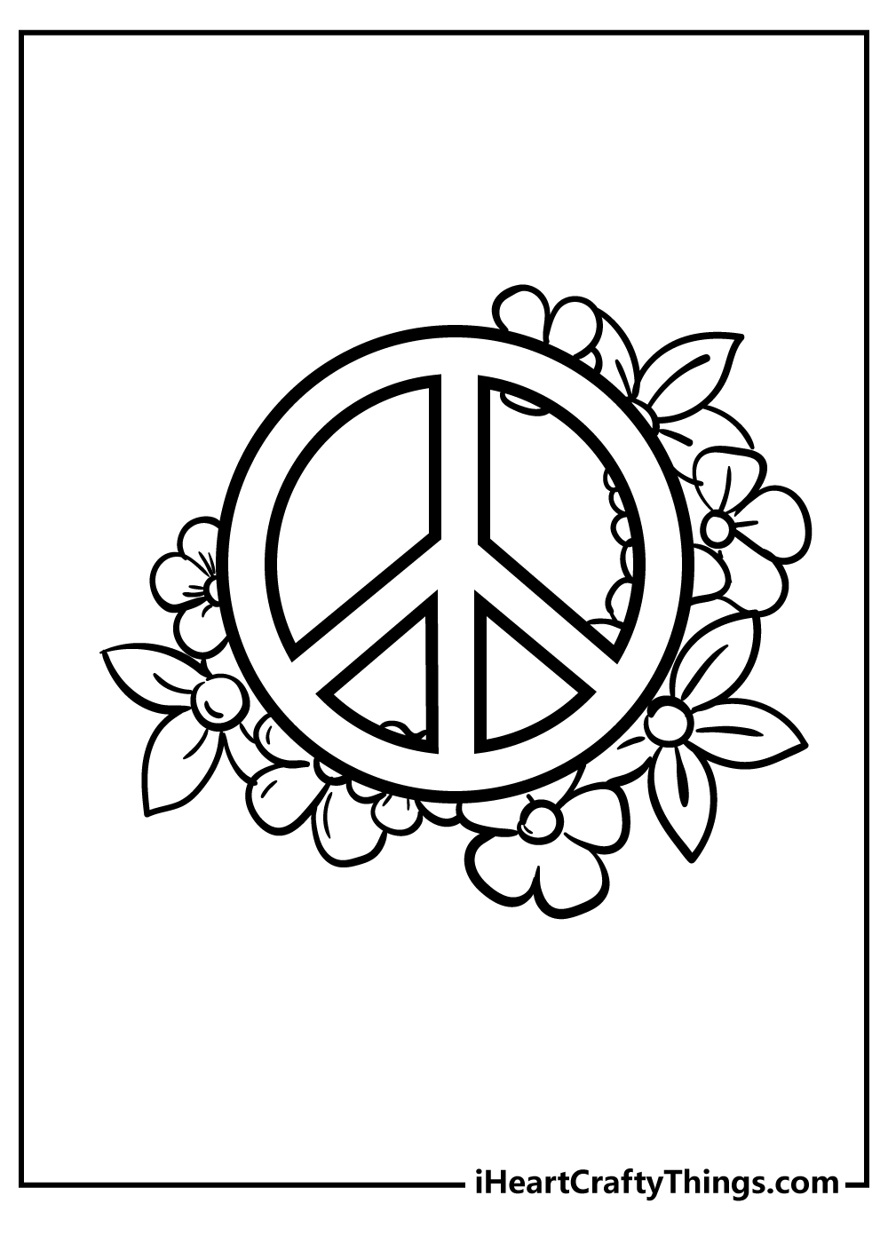 coloring pages of peace signs and love