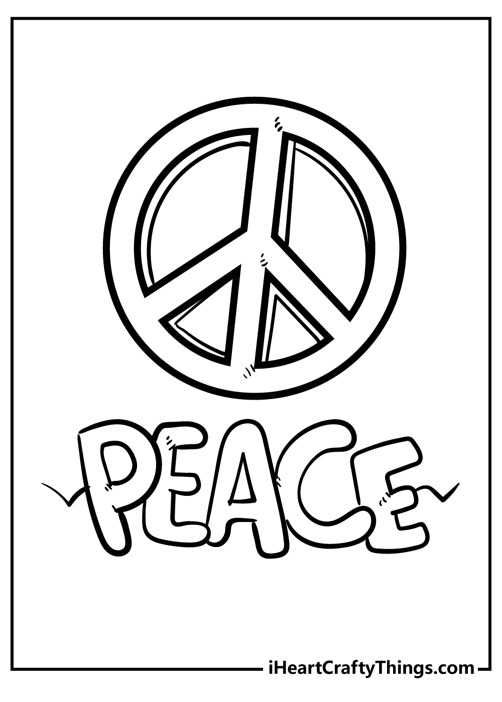 Peace Coloring Pages for adults free printable