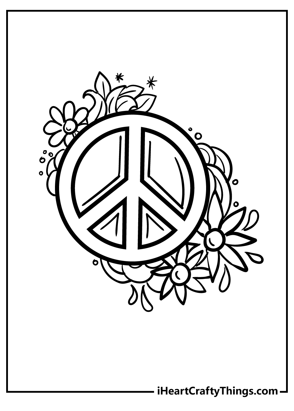 coloring pages of peace signs and love