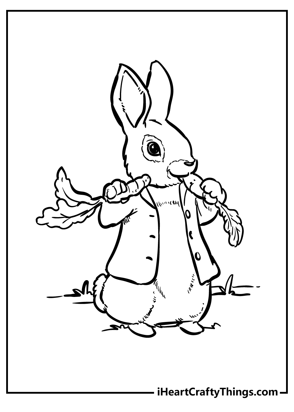 Peter Rabbit Coloring Sheet for children free download
