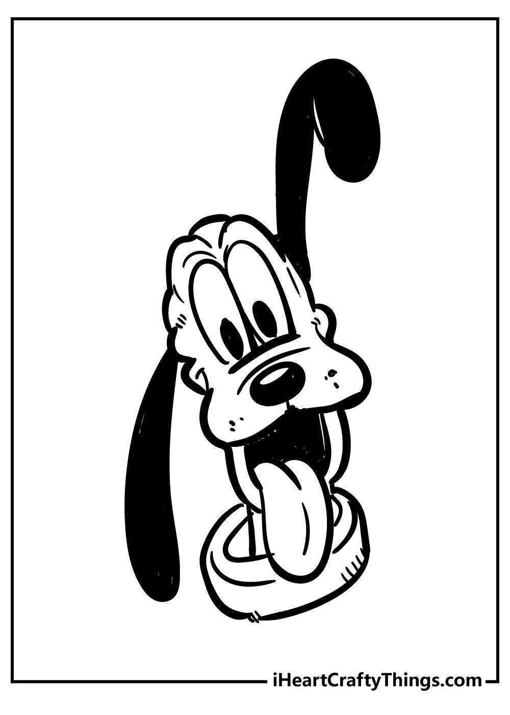 goofy head coloring pages to print