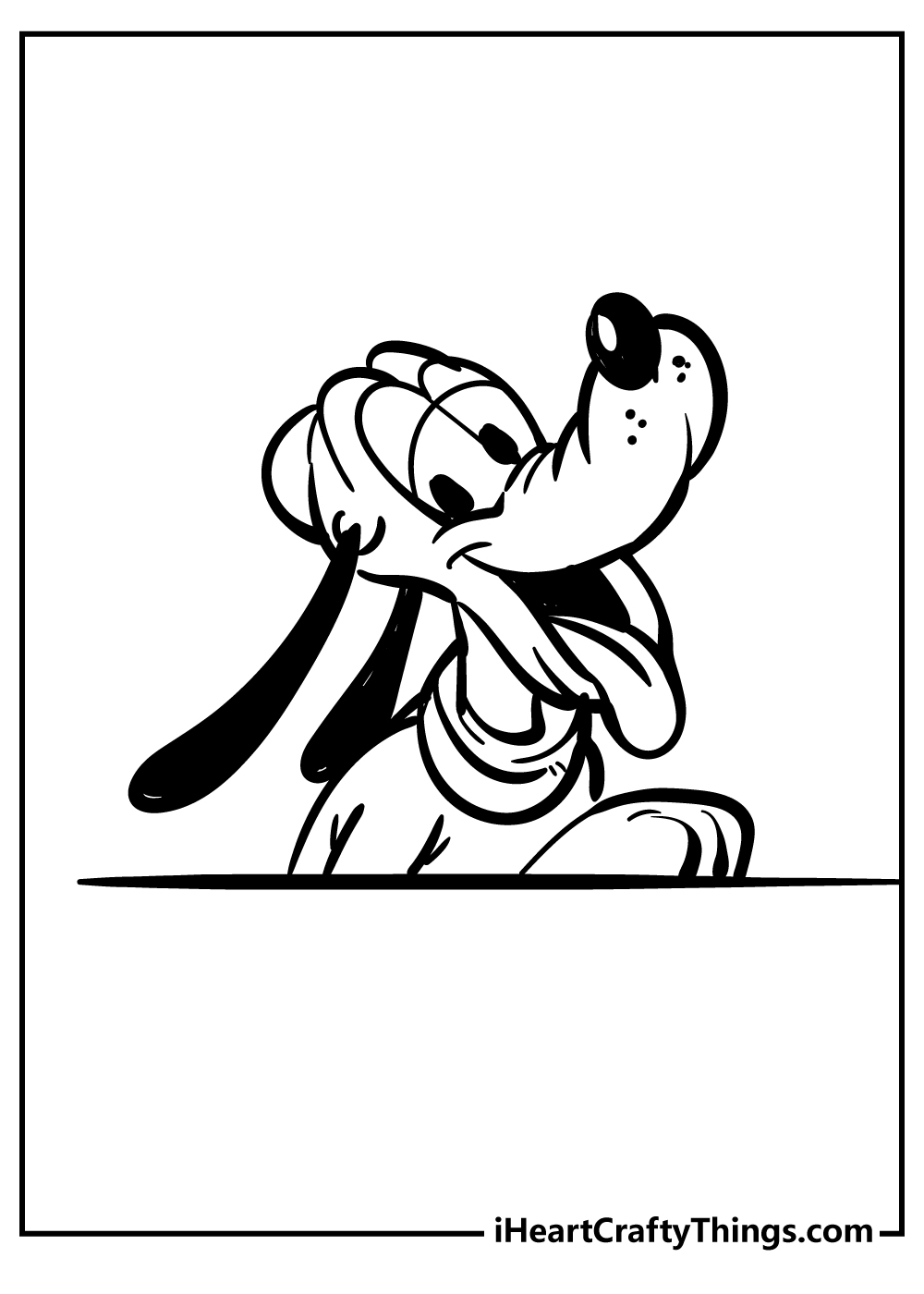 pluto coloring page