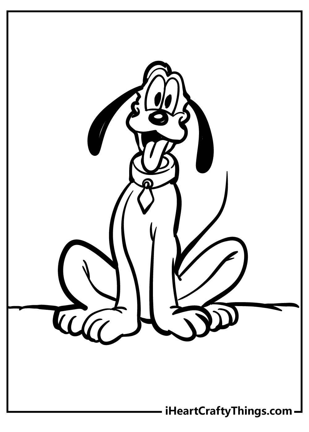 pluto the dog as a puppy coloring pages