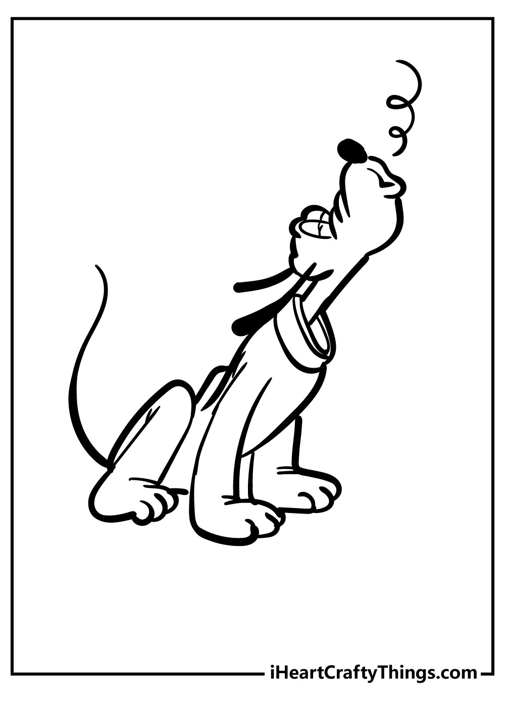 pluto coloring page