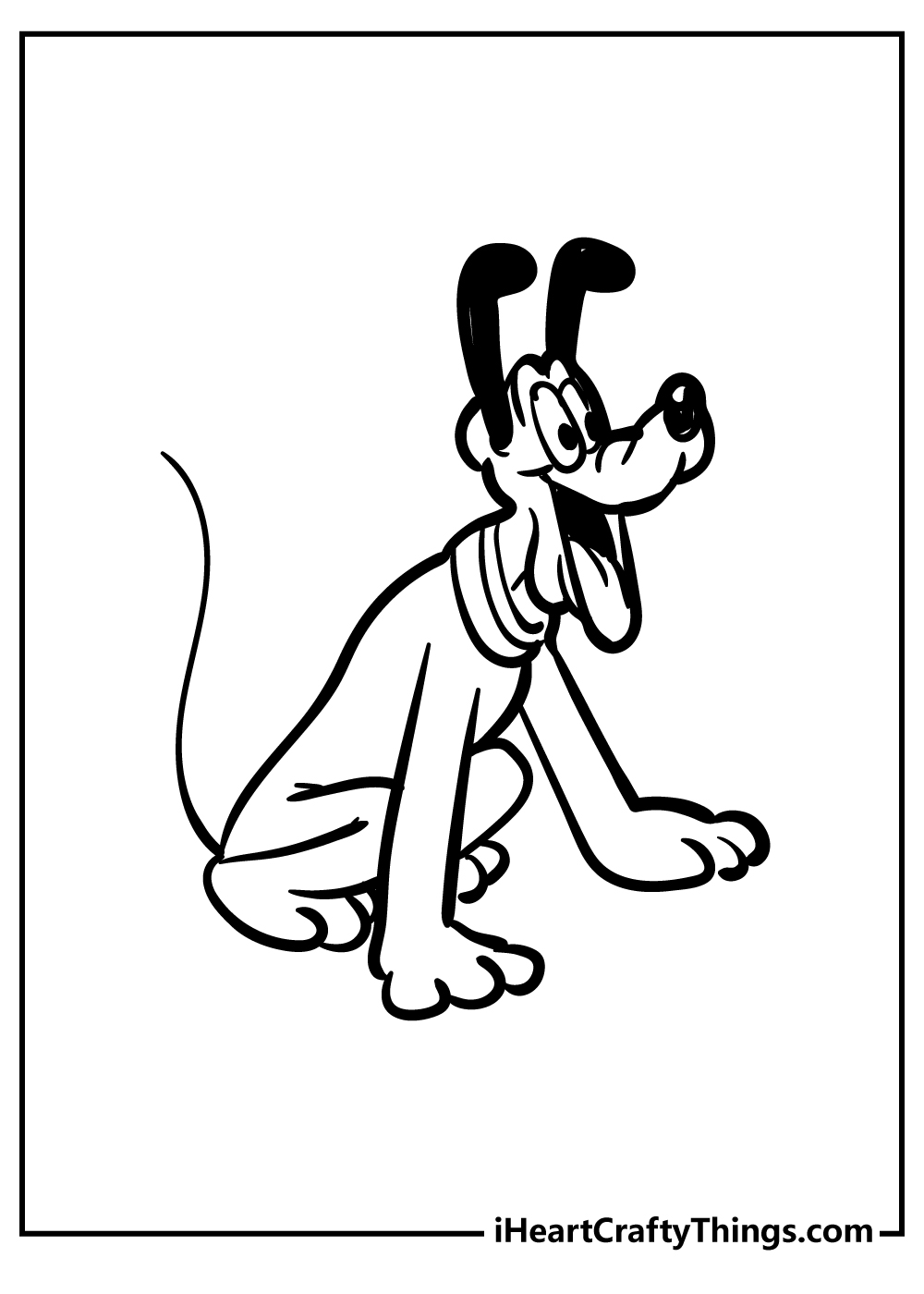 Pluto Coloring Book for kids free printable