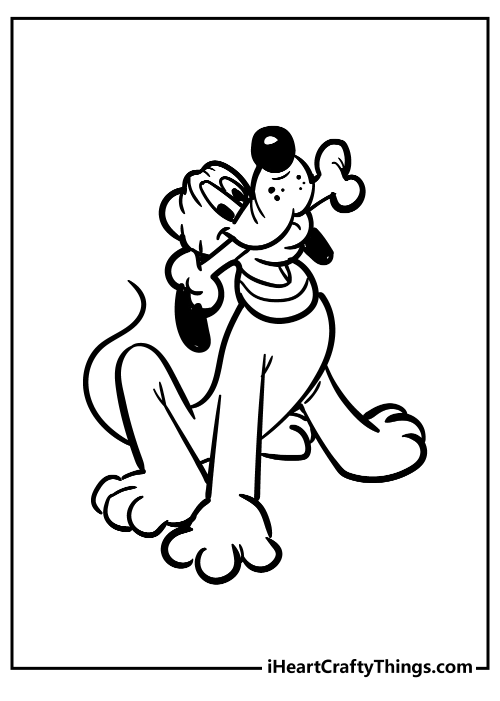 Pluto Coloring Sheet for children free download