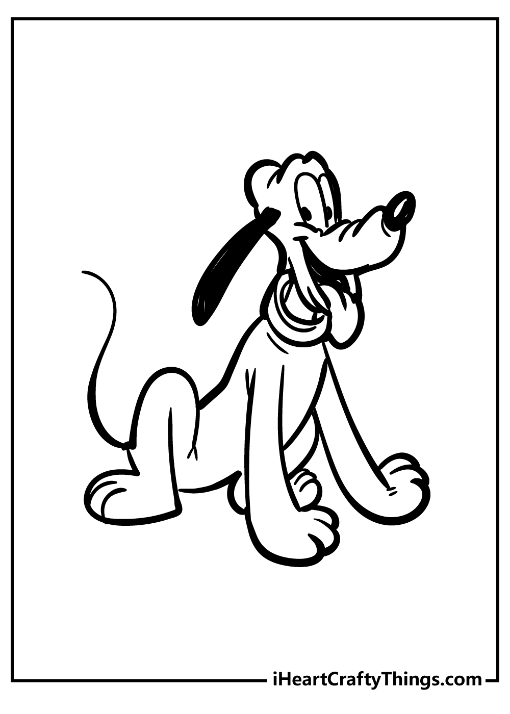 Pluto Coloring Original Sheet for children free download