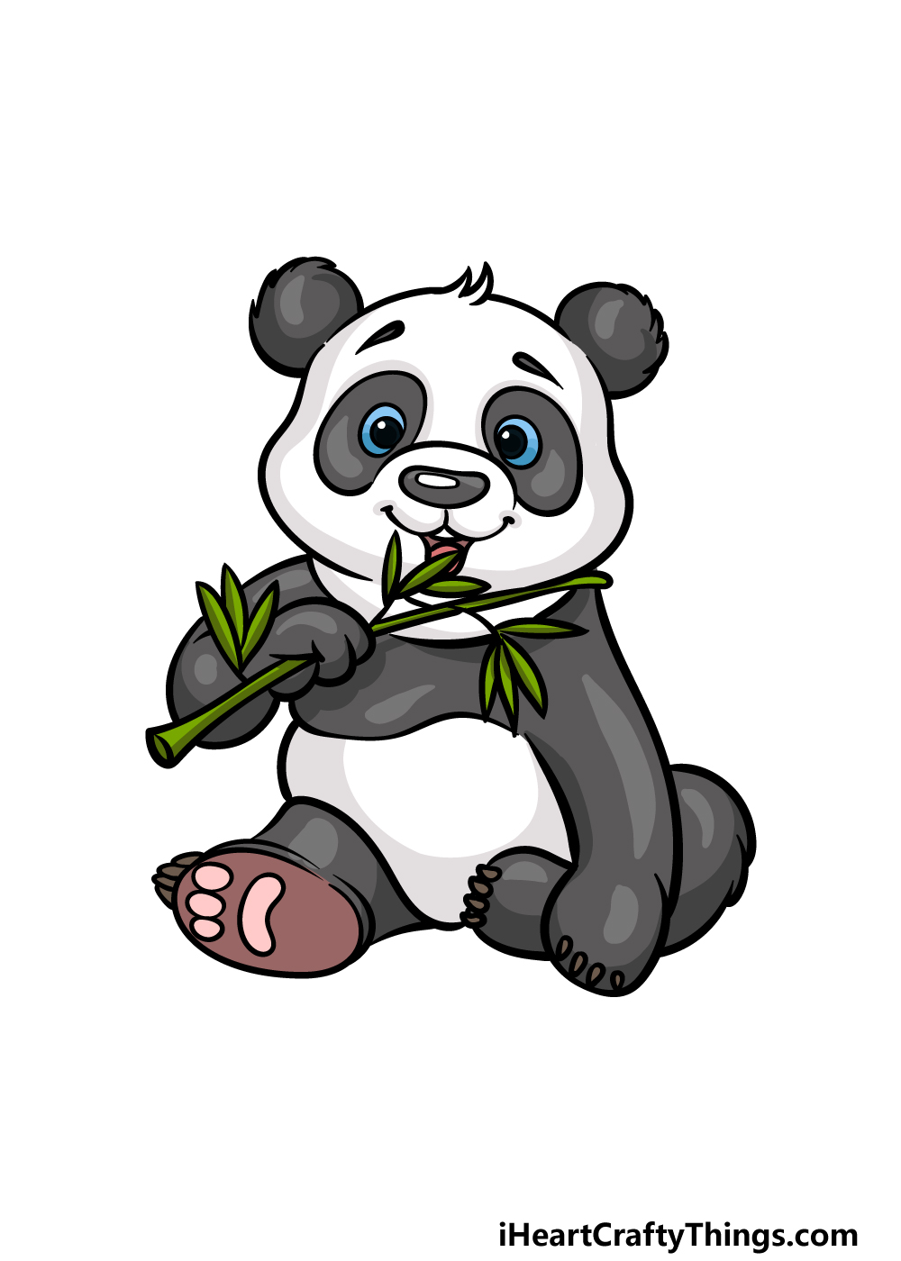 How to draw BEAUTIFUL PANDA BEAR cute and beautiful ♥ Cute Drawings