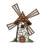 how to draw a Windmill image