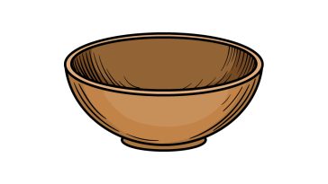 how to draw a Bowl image