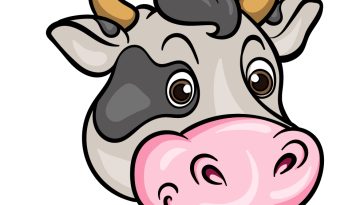 how to draw a Cow’s Face image
