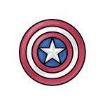 how to draw Captain America’s Shield image