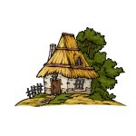 how to draw a Cottage image