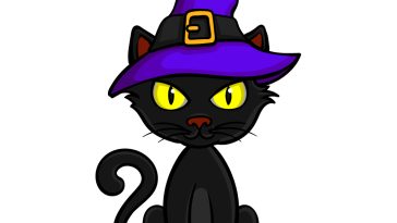 how to draw a Halloween Cat image