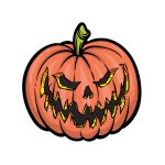 how to draw a Scary Pumpkin image