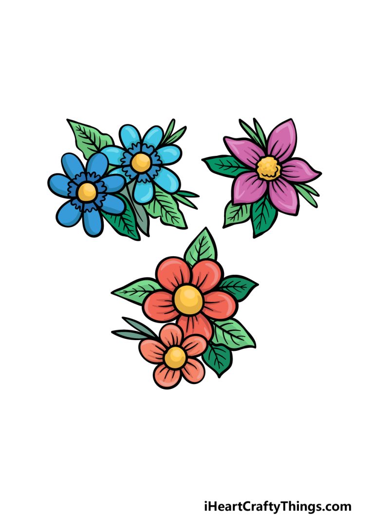 how to draw Spring Flowers image