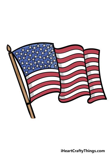 how to draw a USA Flag image