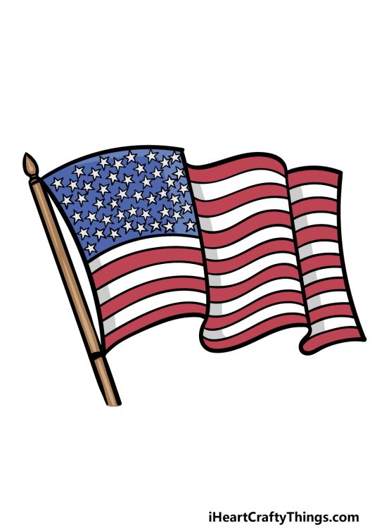 How To Draw A USA Flag - A Step by Step Guide