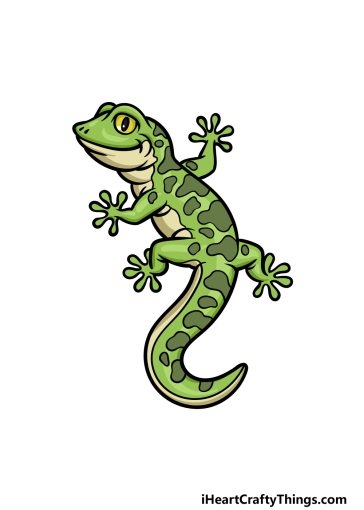 how to draw a Gecko image