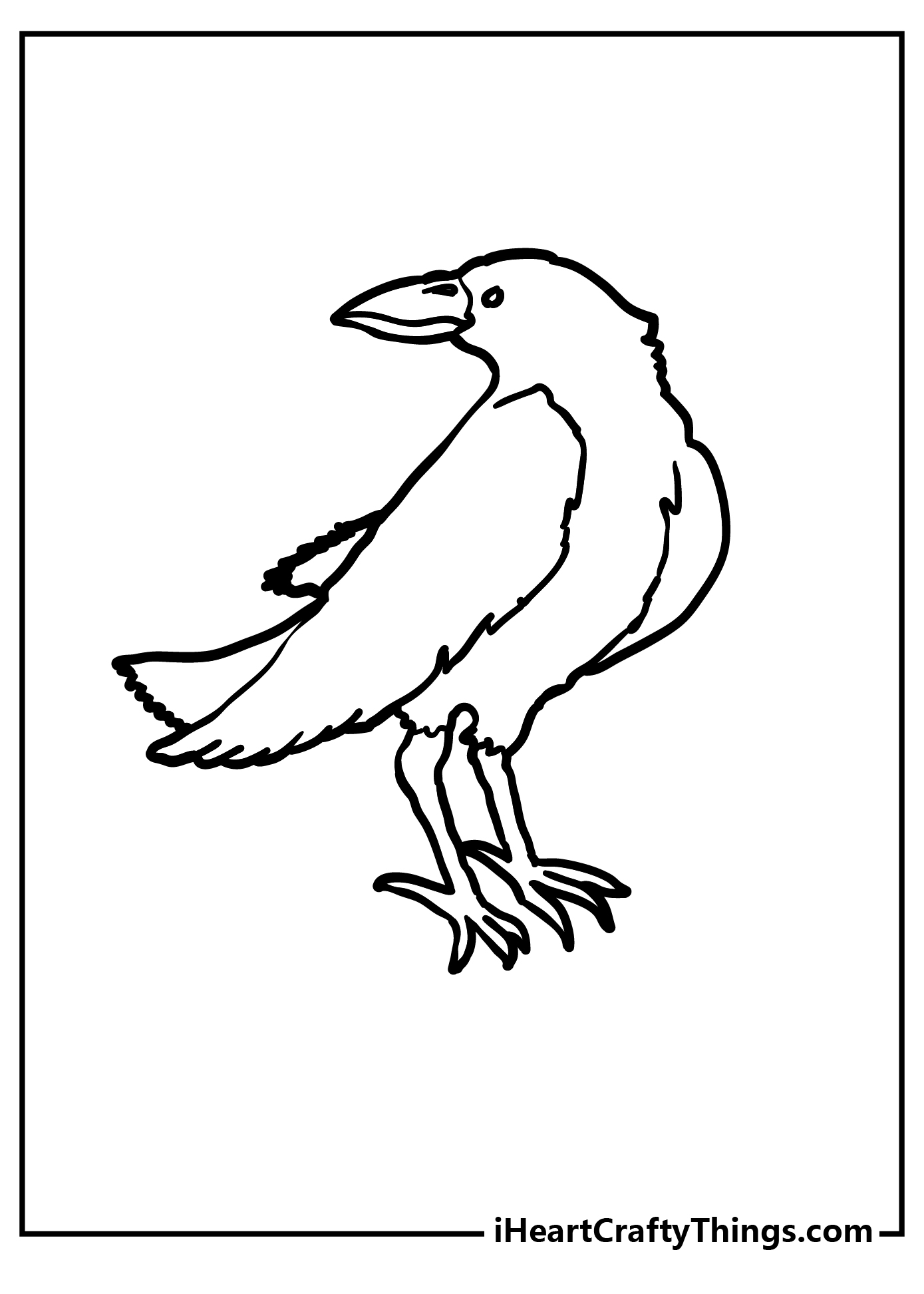 Raven Coloring Pages free pdf download
