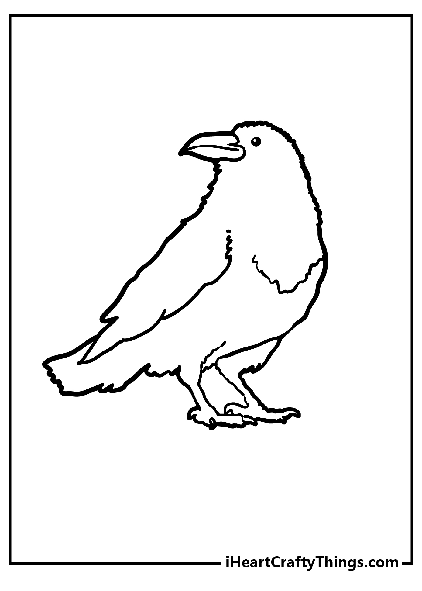 Raven Coloring Pages for preschoolers free printable