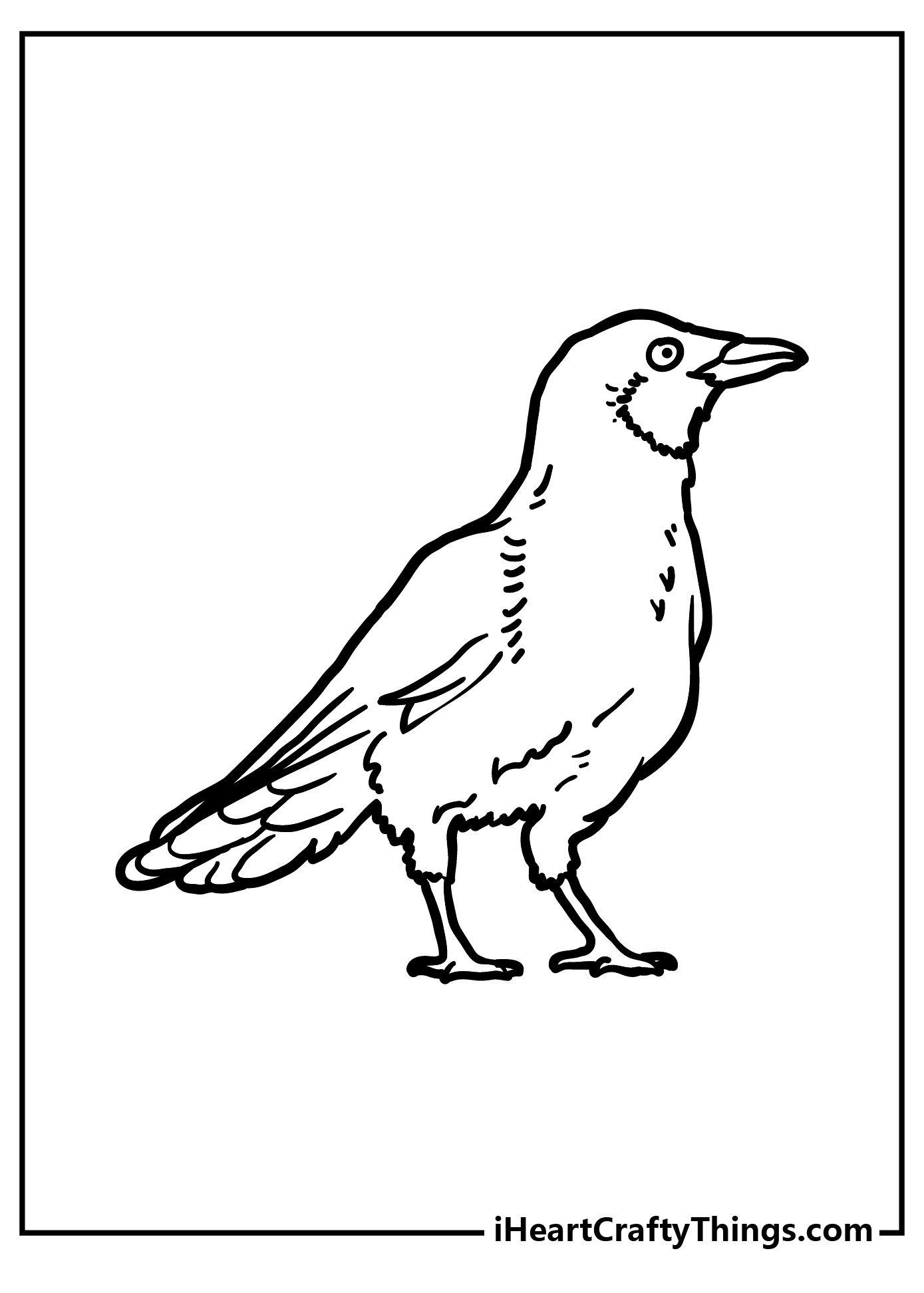 Raven Coloring Sheet for children free download