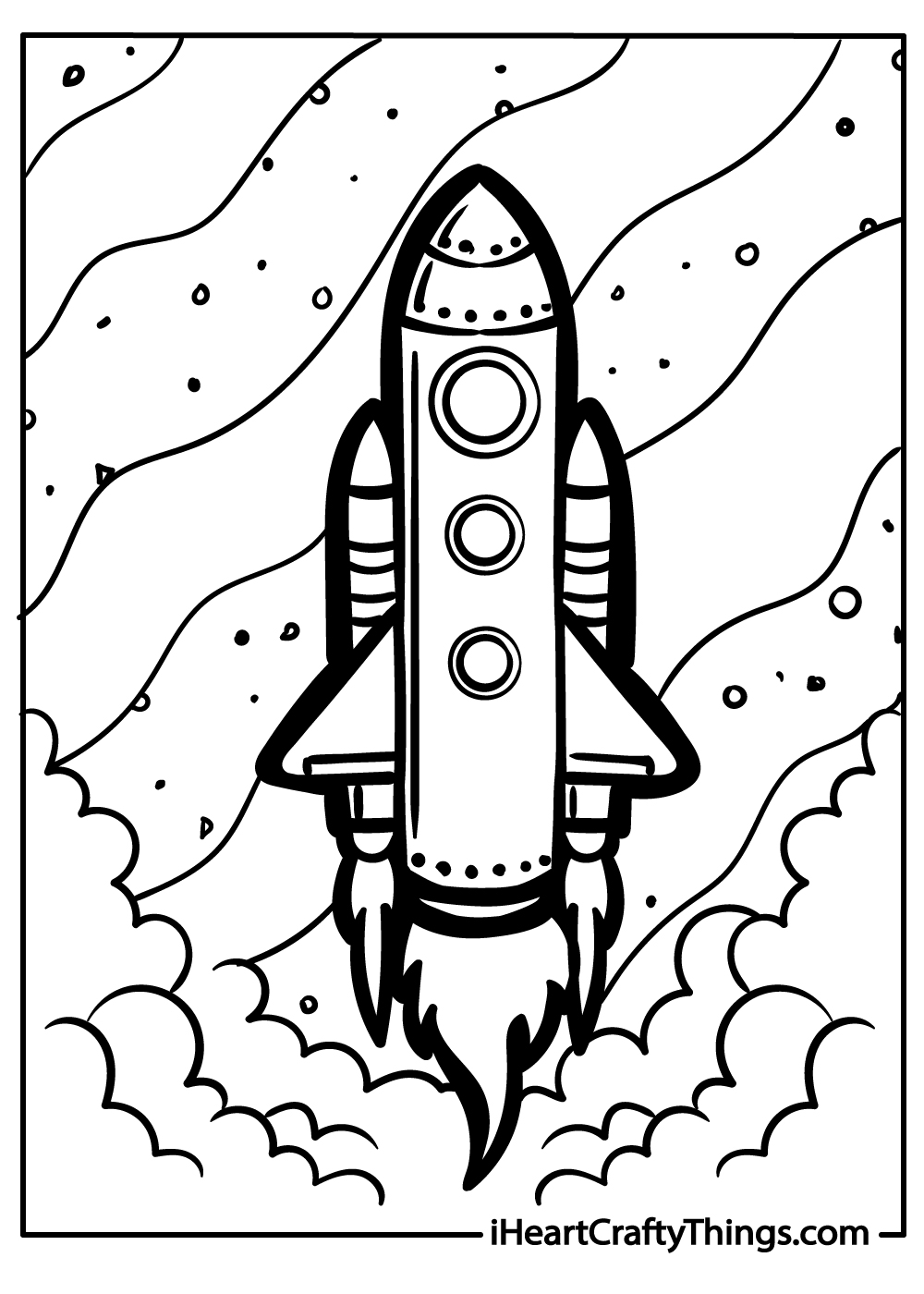 new rocket coloring printable
