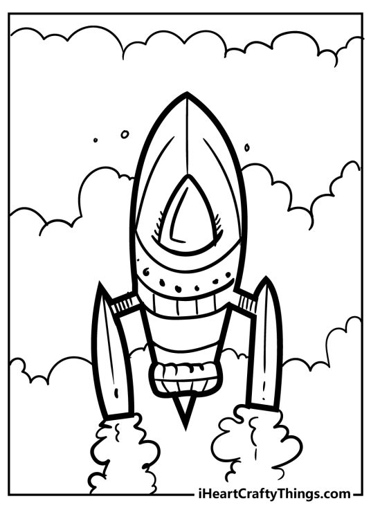 Rocket Coloring Pages for preschoolers free printable
