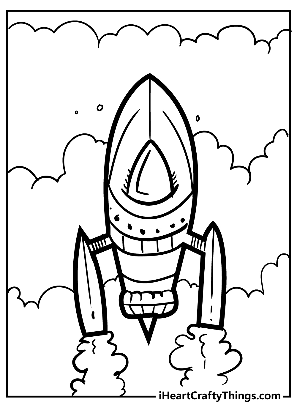 Rocket Coloring Pages for preschoolers free printable