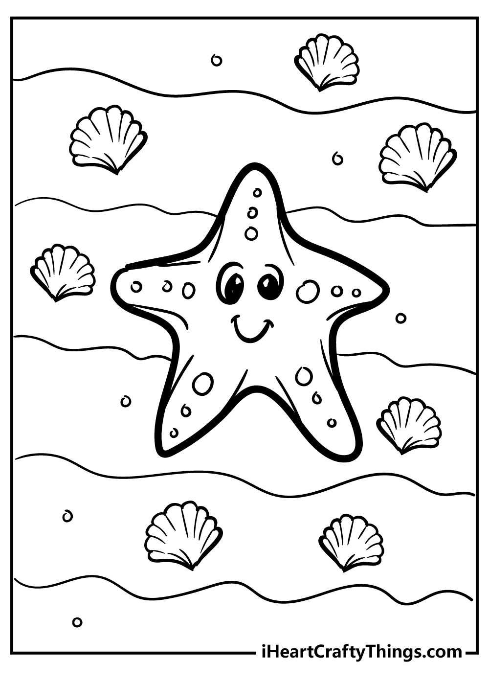 Sea Animals Coloring Pages for preschoolers free printable