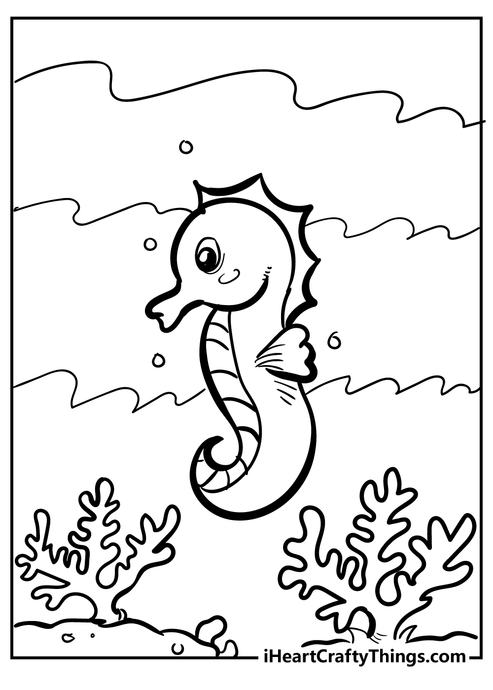 Sea Animals Coloring Book for kids free printable