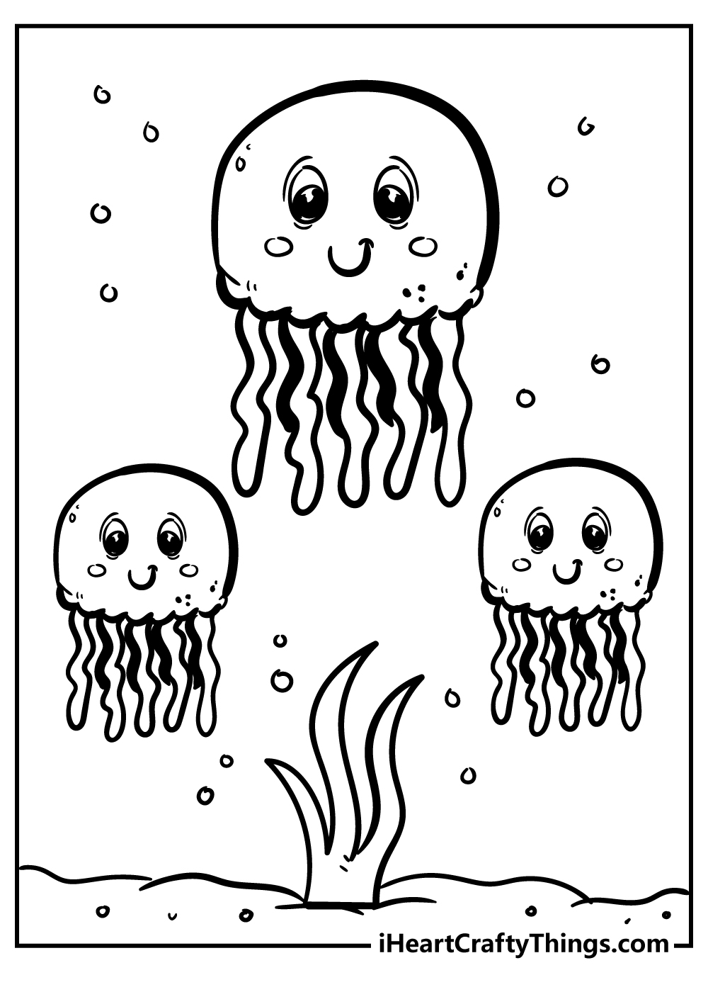 Sea Animals Coloring Original Sheet for children free download