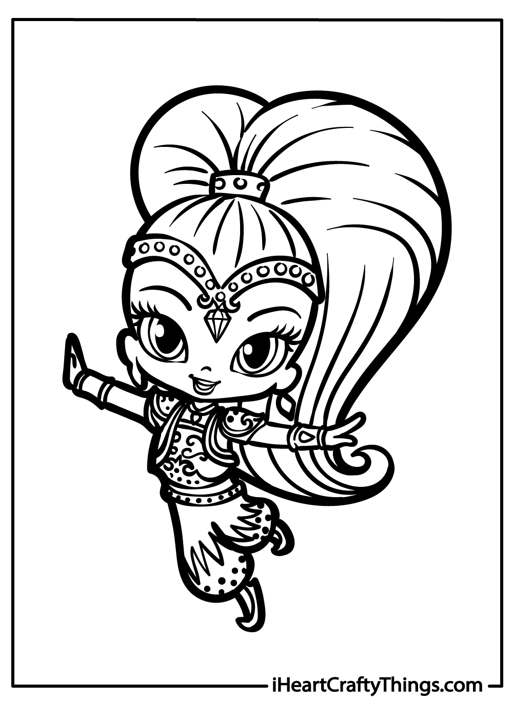 shimmer and shine coloring printable for kids